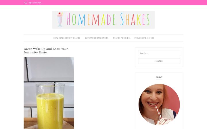 Screenshot of homemadeshakes.co.uk