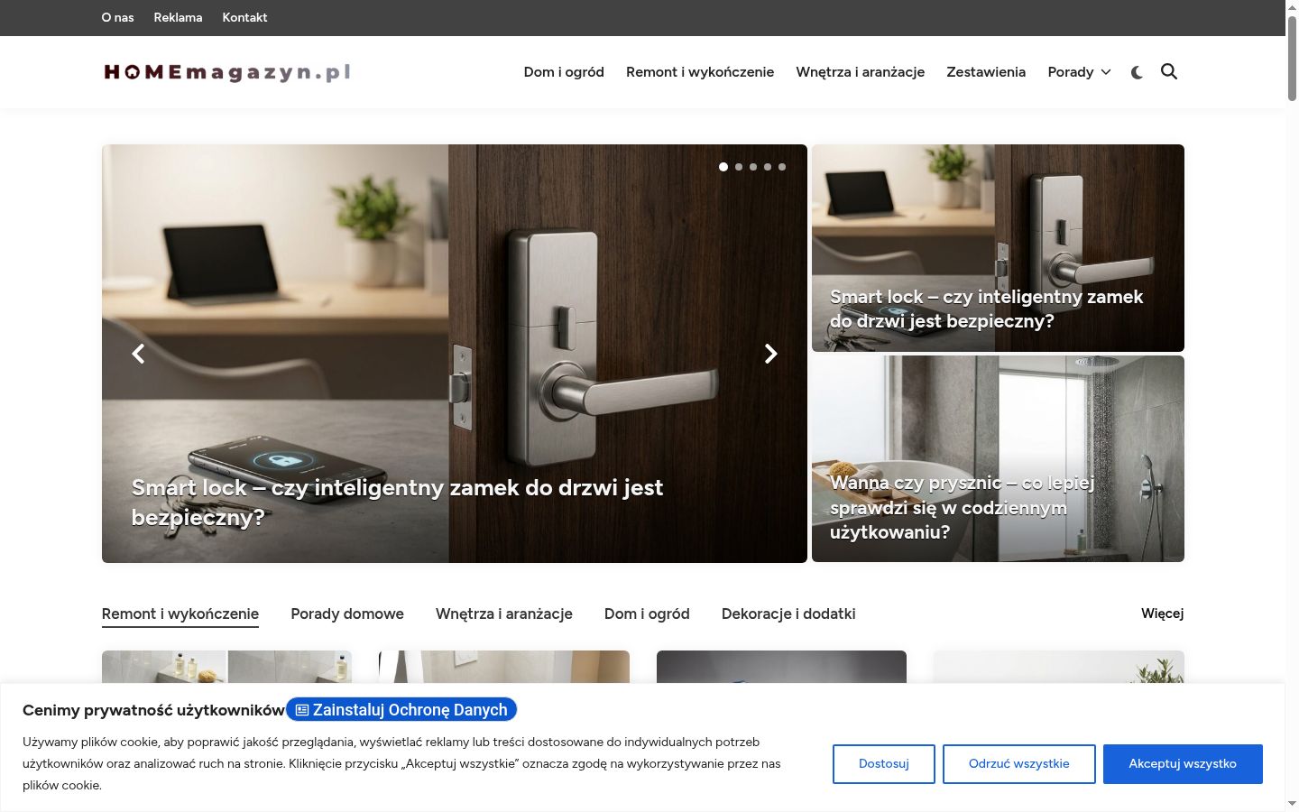 Skjermbilde av samtykkebanneret slik det vises før noen interaksjon