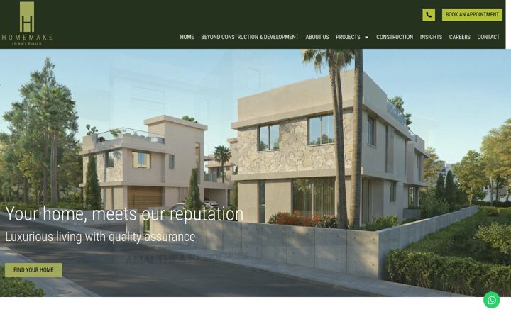 Screenshot of homemake.com.cy