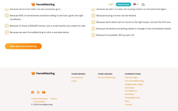 Screenshot of homematching.nl