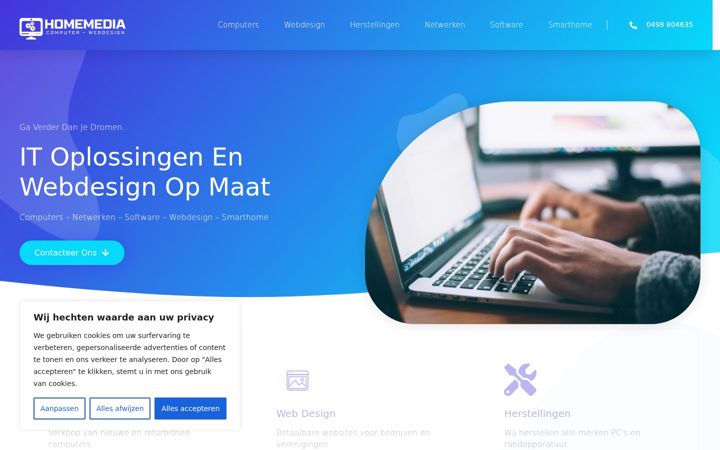 Screenshot of homemedia.be