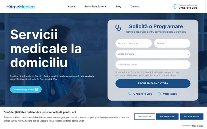 Screenshot of homemedica.ro
