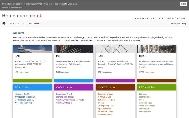 Screenshot of homemicro.co.uk