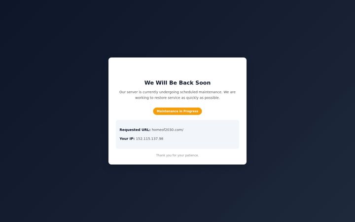 Screenshot of homeof2030.com