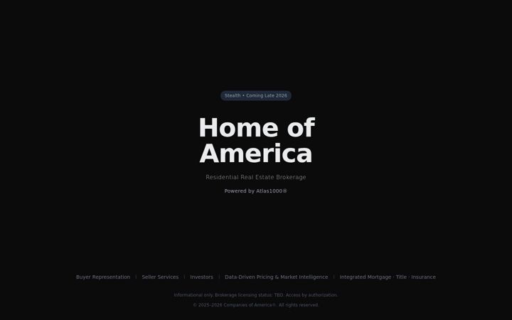 Screenshot of homeofamerica.com