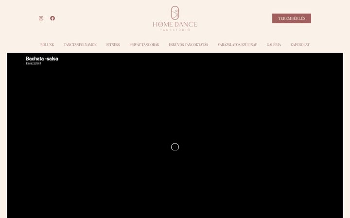 Screenshot of homeofdance.hu