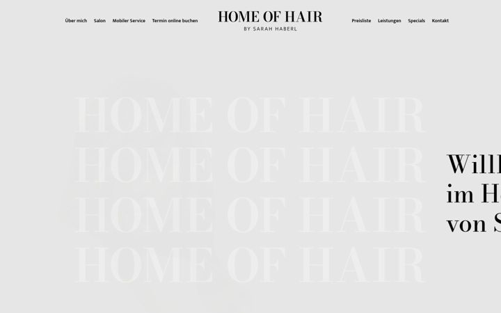 Screenshot of homeofhair.co.at