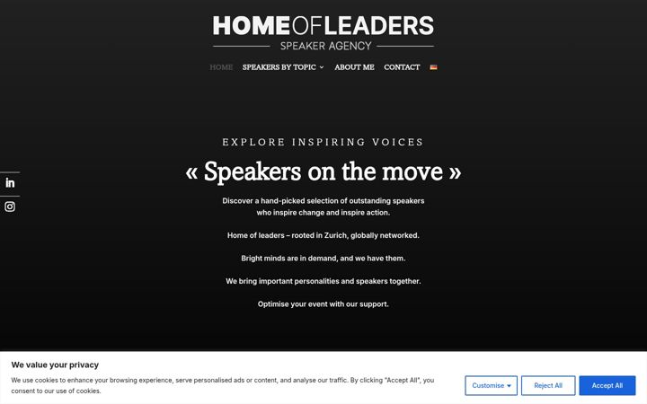 Screenshot of homeofleaders.ch