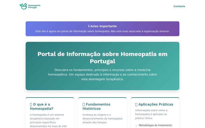 Screenshot of homeopatas-portugal.pt