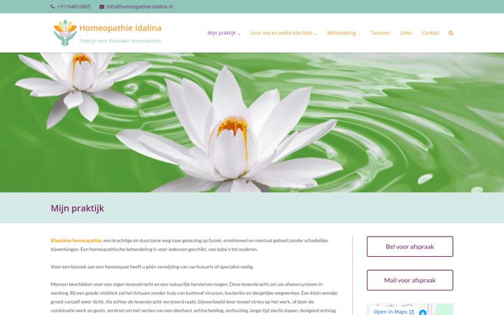 Screenshot of homeopathie-idalina.nl
