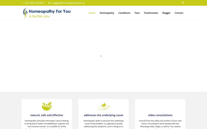 Screenshot of homeopathyforyou.ie