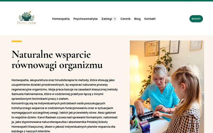 Screenshot of homeopatiakrakow.com