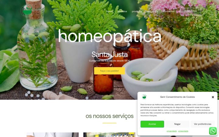 Screenshot of homeopatica.pt
