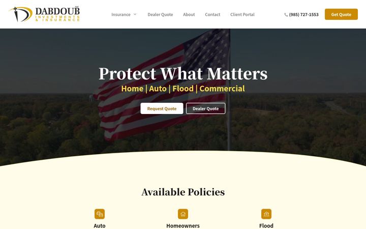 Screenshot of homeownersandauto.com