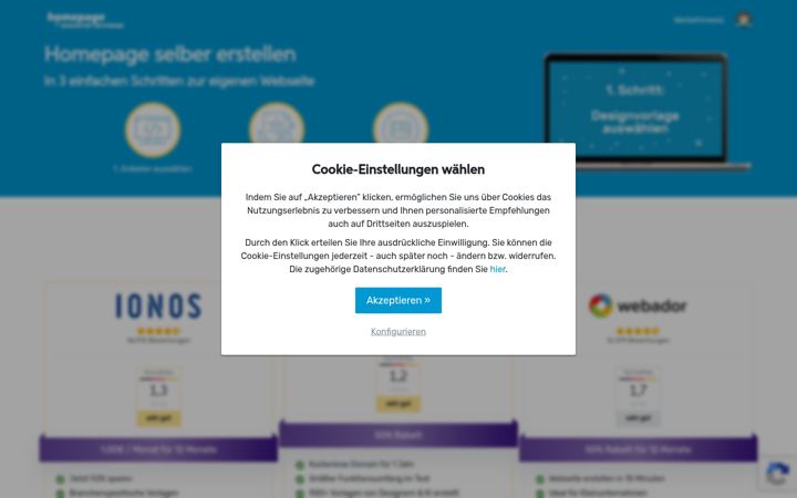 Screenshot of homepage-baukasten-testsieger.de