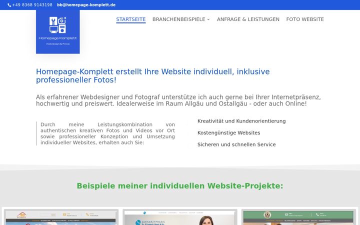 Screenshot of homepage-komplett.de