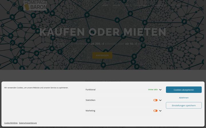 Screenshot of homepagebaron.de