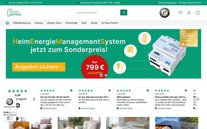 Screenshot of homeperfect.de