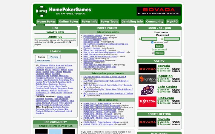 Képernyőkép: homepokergames.com