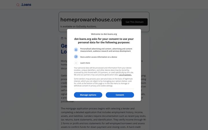 Screenshot of homeprowarehouse.com