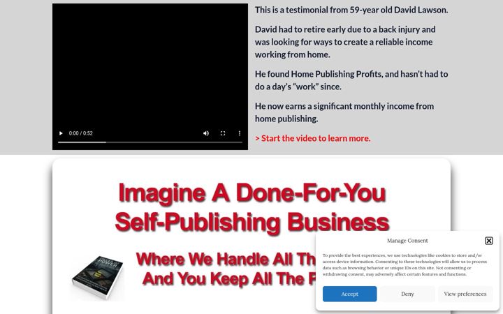 Screenshot of homepublishingprofits.com
