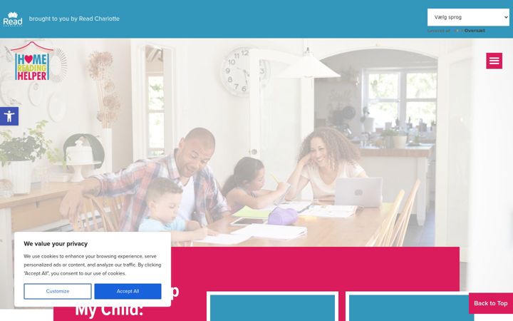 Screenshot of homereadinghelper.org