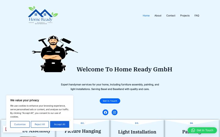 Screenshot of homeready.ch