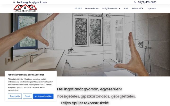 Screenshot of homerenovation.hu