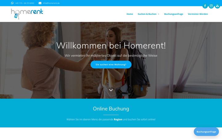 Screenshot of homerent.de