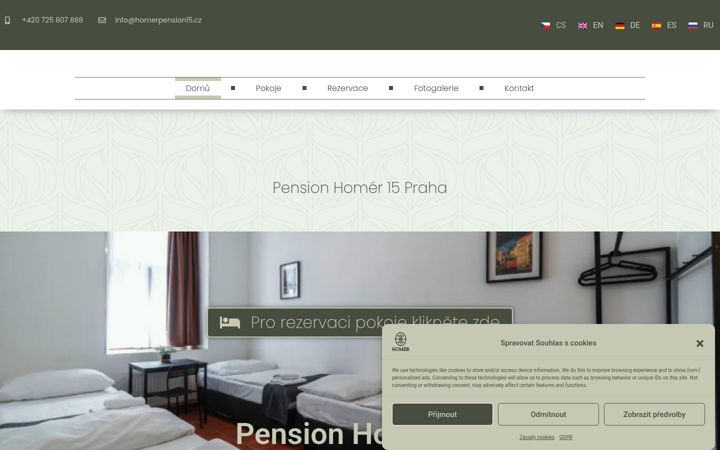Screenshot of homerpension15.cz