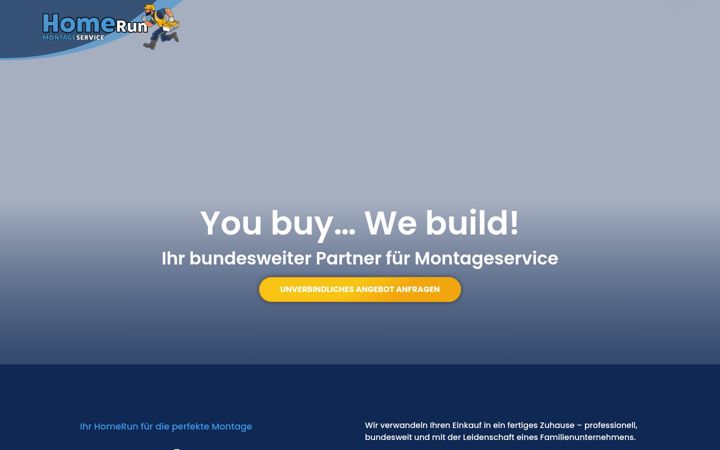 Screenshot of homerun-montageservice.de