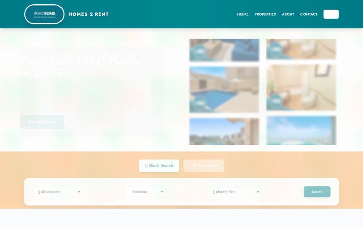 Screenshot of homes2rentdoha.com