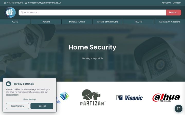 Screenshot of homesafty.co.uk