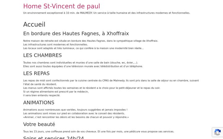 Screenshot of homesaintvincent.be