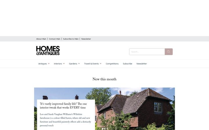 Screenshot of homesandantiques.com