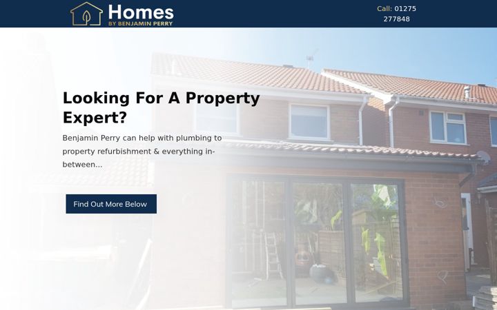 Screenshot of homesbybenjaminperry.co.uk