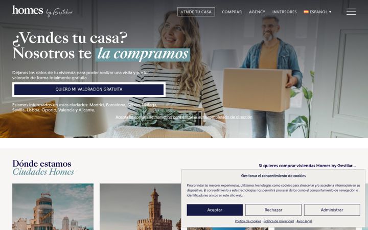 Screenshot of homesbygestilar.com