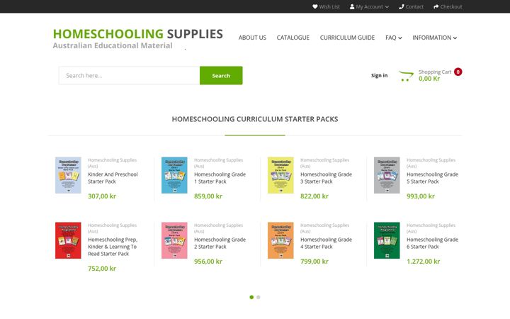 Screenshot of homeschooling.com.au