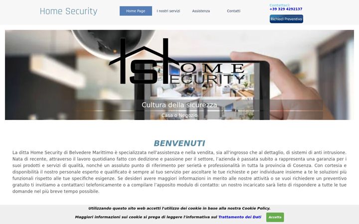 Screenshot of homesecurity-cosenza.it