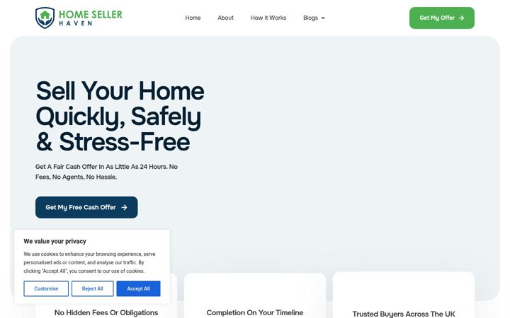 Screenshot of homesellerhaven.com