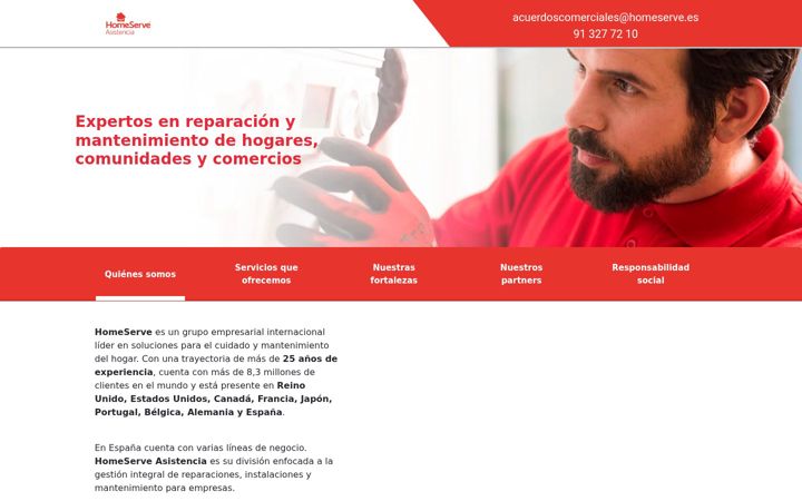 Screenshot of homeserveasistencia.es