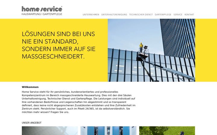 Screenshot of homeserviceag.ch