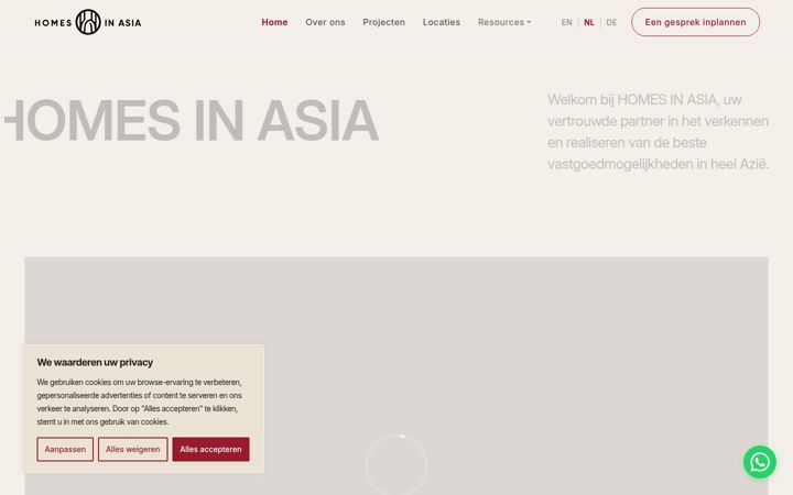 Screenshot of homesinasia.nl