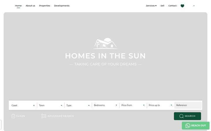Screenshot of homesinthesun.es