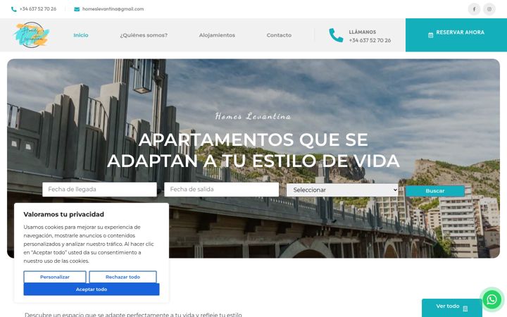 Screenshot of homeslevantina.com