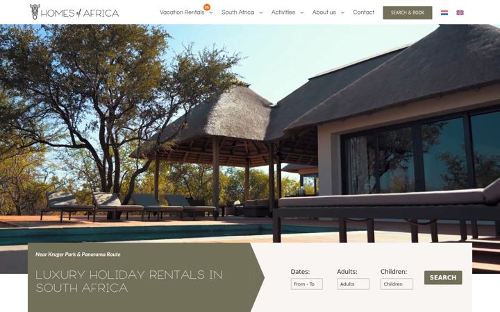 Screenshot of homesofafrica.com