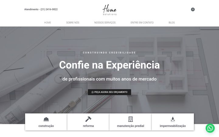 Screenshot of homesolutionsbrasil.com.br