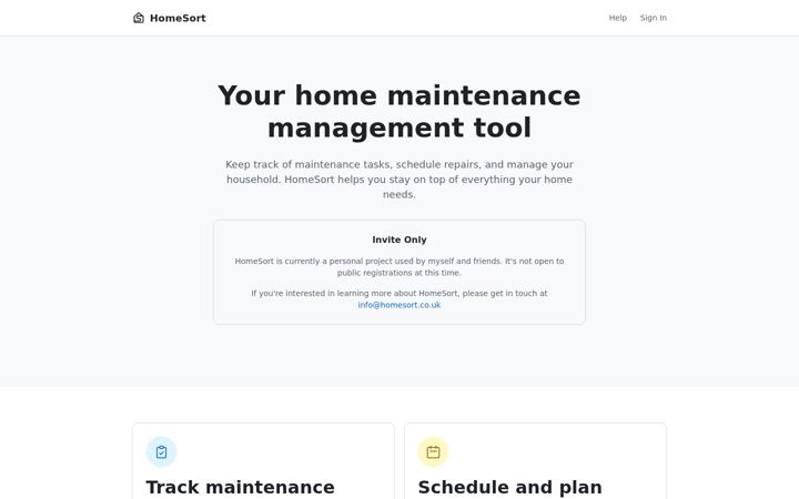 Screenshot of homesort.co.uk