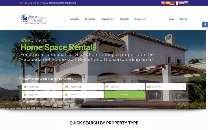 Screenshot of homespacerentals.com