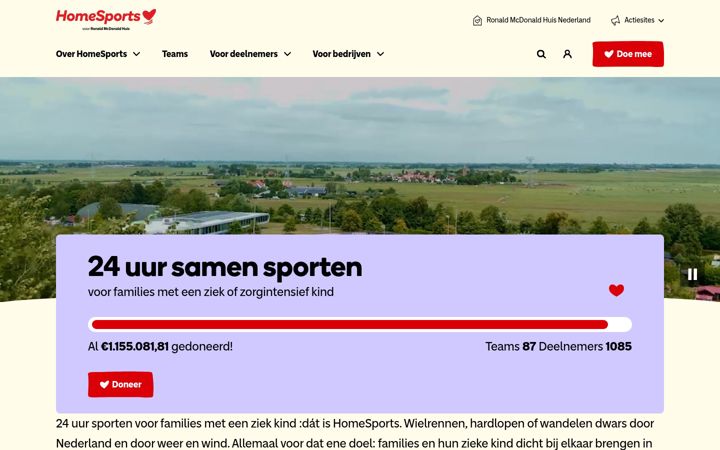 Screenshot of homesportevents.nl